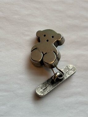 Authentic TOUS Silver Bear Men’s Cufflinks - Rare/Vintage Finish